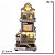 CASA NATALINA TRES ANDARES MUSICAL COM LUZ DE LED 36CM - Imagem 3