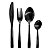 FAQUEIRO 24 PCS ACO INOX SANTORINI BLACK MEK - Imagem 1