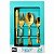 FAQUEIRO 24 PCS ACO INOX LAGUNA GOLD MEK - Imagem 2