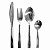 FAQUEIRO 24 PCS ACO INOX SICILIA PRATA MEK - Imagem 1