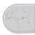 BANDEJA EM POLIRRESINA MARMORIZADA OFF WHITE MART 30CM - Imagem 2