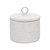POTE COM TAMPA DECORATIVO EM CERAMICA OFF WHITE MART 16cm - Imagem 1
