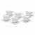 JOGO 6 XICARAS DE PORCELANA COM PIRES MALDIVAS BRANCO 180ML - Imagem 3