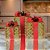 CONJUNTO 3 CAIXAS PRESENTES DECOR 25CM DOURADO VERMELHO - Imagem 2