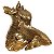 ESCULTURA PEIXE BETA EM POLIRESINA DOURADO FLORARTE - Imagem 1