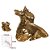 ESCULTURA PEIXE BETA EM POLIRESINA DOURADO FLORARTE - Imagem 3