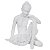 ESCULTURA DECOR POLIRESINA BAILARINA SENTADA BR DECORATIVA - Imagem 1