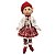 DUENDE EM PE DE VESTIDO VERMELHO E BLAZER BRANCO - 43CM - Imagem 1