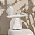 ESCULTURA PEDRAS ABSTRATA DECOR POLIRESINA BRANCO DOURADO - Imagem 2