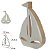 ESCULTURA DECORATIVA BARCO EM MADEIRA BRANCO FLOARTE 29,5CM - Imagem 3