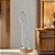 ESCULTURA DECORATIVA CAVALO MARINHO EM METAL BRANCO 26CM - Imagem 2