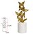 ESCULTURA BORBOLETAS DECOR POLIRESINA DOURADO E BRANCO 27cm - Imagem 3