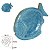 ESCULTURA DECORATIVA EM MADEIRA PEIXE AZUL FLORARTE 29CM - Imagem 3