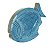 ESCULTURA DECORATIVA EM MADEIRA PEIXE AZUL FLORARTE 29CM - Imagem 1