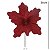 FLOR BICO PAPAGAIO AVELUDADO VERMELHA COM GLITTER 30CM - Imagem 3