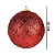 BOLA DECORADA NATAL C/3 UND PVC VERMELHO 10CM FLORARTE - Imagem 3