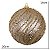BOLA DECORADA NATALINA PVC NA COR CHAMPANHE COM 3 UND 10CM - Imagem 4