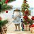 PAPAI NOEL COLECIONAVEL PRAIANO EM PE COM VARA DE PEIXE 40CM - Imagem 2