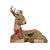 RENA NATAL SENTADA PALHA COM CACHECOL VERMELHO 34CM FLORARTE - Imagem 1