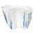 VASO DECORATIVO CERAMICA BRANCO E AZUL FLORARTE 20CM - Imagem 1
