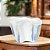 VASO DECORATIVO CERAMICA BRANCO E AZUL FLORARTE 20CM - Imagem 2