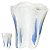 VASO DECORATIVO CERAMICA BRANCO E AZUL FLORARTE 28CM - Imagem 3