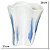 VASO DECORATIVO CERAMICA BRANCO E AZUL FLORARTE 28CM - Imagem 4