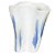VASO DECORATIVO CERAMICA BRANCO E AZUL FLORARTE 28CM - Imagem 1