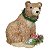 URSO NATAL SENTADO PALHA BEGE 21CM FLORARTE - Imagem 1