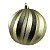 JG 4 BOLA NATALINA DECORADA NA COR DOURADA 10CM - Imagem 1
