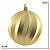 JG 6 BOLA DECORADA NATALINA DOURADO NO PVC 8CM - Imagem 4