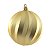 JG 6 BOLA DECORADA NATALINA DOURADO NO PVC 8CM - Imagem 1