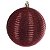 JG 3 BOLA DECORADA NATALINA VERMELHA BRILHANTE NO PVC 10CM - Imagem 1