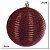 JG 3 BOLA DECORADA NATALINA VERMELHA BRILHANTE NO PVC 10CM - Imagem 4