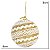 JG 3 BOLA DECORADA NATALINA DOURADA PVC 8CM - Imagem 4