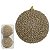 JG 2 BOLA NATALINA NO PVC CHAMPAGNE BRILHANTE 10CM - Imagem 3