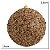 JG 2 BOLA DECORADA NATALINA NO PVC NA COR MARROM 10CM - Imagem 4