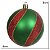JG 2 BOLA DECORADA NATALINA NO PVC NA COR VERDE 8CM - Imagem 4