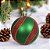 JG 2 BOLA DECORADA NATALINA NO PVC NA COR VERDE 8CM - Imagem 2