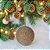 JG 2 BOLA DECORADA NATALINA NO PVC BEGE 10CM - Imagem 2