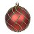 JG 3 BOLA DECORADA NATAL NO PVC COLORIDA 8CM - Imagem 1