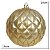 JG 3 BOLA DECORADA NATALINA PVC DOURADA COM GLITTER 10CM - Imagem 4