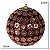JG 2 BOLA DECORADA NATALINA NO PVC VERMELHA 10CM - Imagem 2