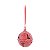 ENFEITE DE PENDURAR GUIZO VERMELHO COM GLITTER 16CM 1 UN - Imagem 1