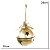 ENFEITE DE PENDURAR GUIZO COM LAÇO DOURADO 28CM 1 UN - Imagem 3