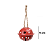 JG 6 PÇS ENFEITE NATALINO GUIZO VERMELHO 4CM - Imagem 3