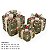 TRIO DE CAIXA DE PRESENTES NATALINA RUSTICA DECOR COM LEDS - Imagem 3