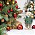 URSO DECORATIVO NATALINO COM CASACO XADREX VERDE 40CM - Imagem 2