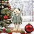 URSO NATALINO DECORATIVO COM CASACO XADREX VERDE 40CM - Imagem 3