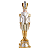 SOLDADINHO DE CHUMBO RESINA BRANCO E DOURADO 41CM - Imagem 1